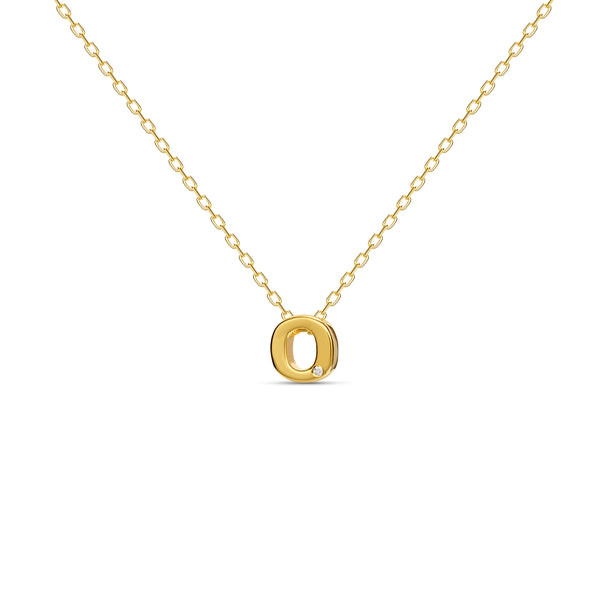 LORO initial necklace 02 K18 小文字 m LORO initial necklace 02 K18