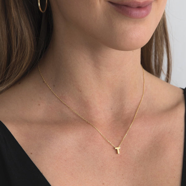 Diamond initial t necklace Clearance