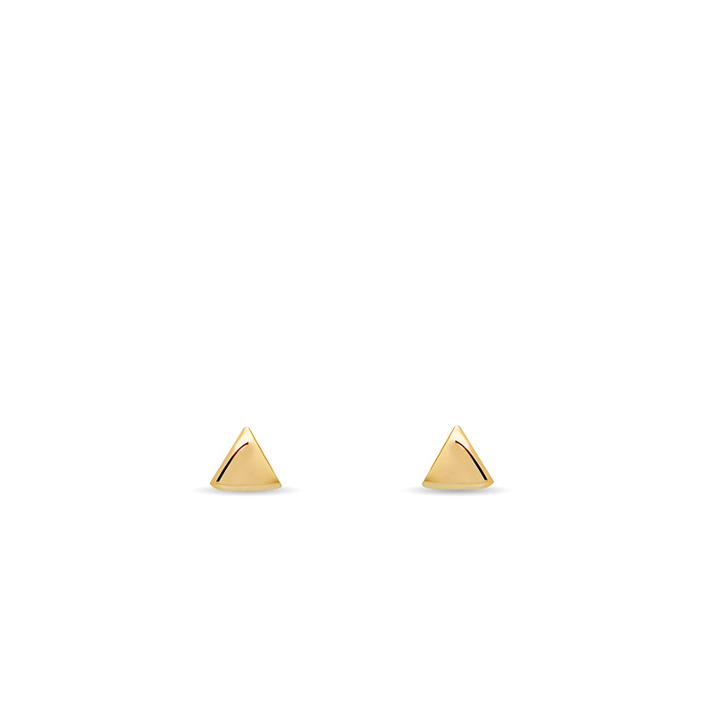 Arrow Rose Earring - 14 karat gold earring, rose enamel