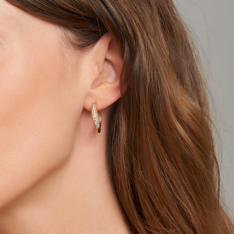 Athena Hoop Earrings Topaz - Vermeil