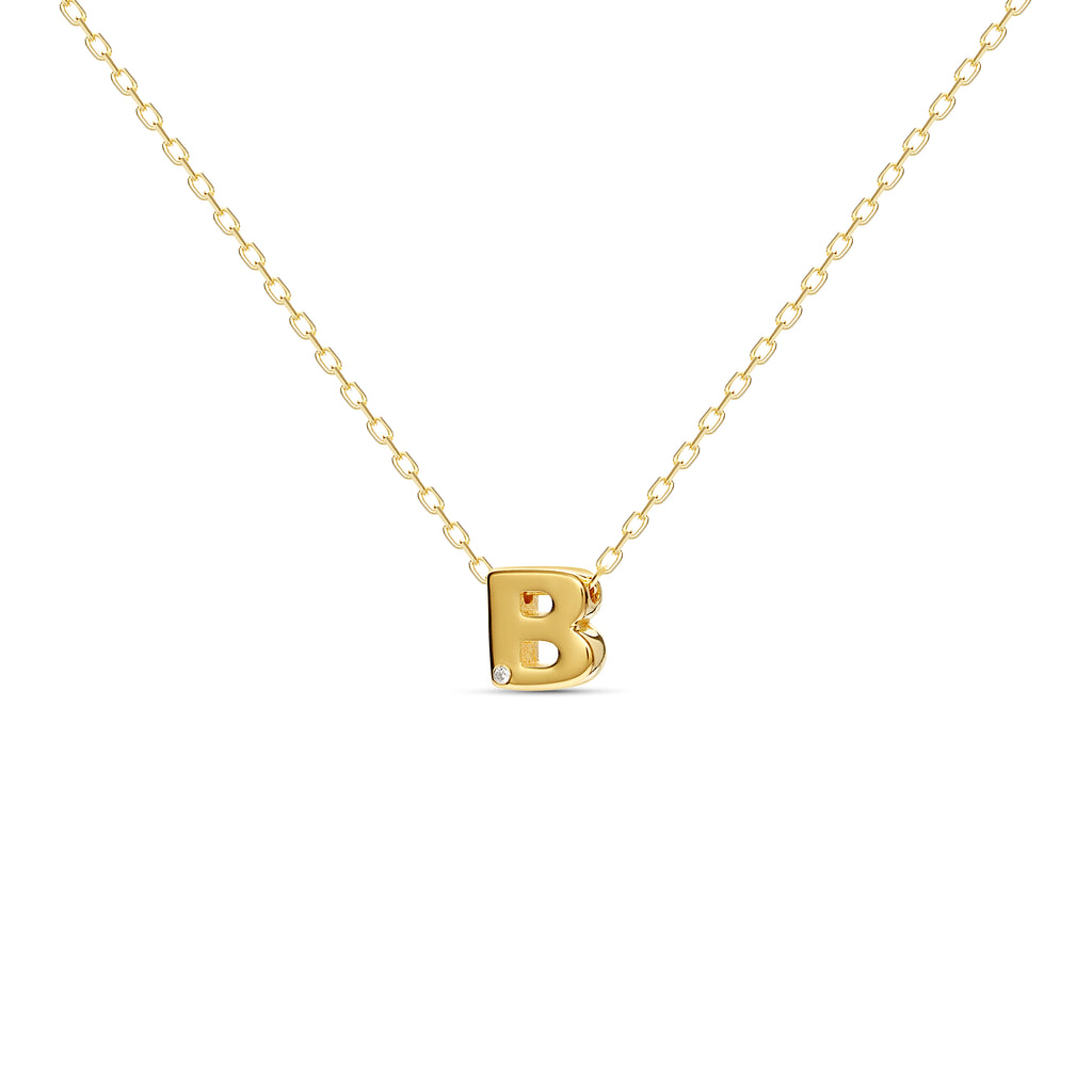 B Necklace Letter B Necklace, Initial B Necklace, Personalized Necklace,  Bridesmaid Necklace, Gift for Her Gold, Silver, Rose Gold BN-1028 - Etsy