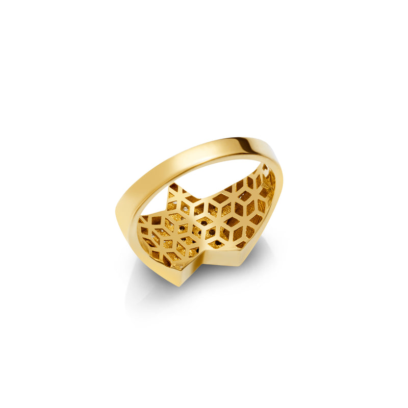 Signet Star Ring - 14 karat gold ring for women
