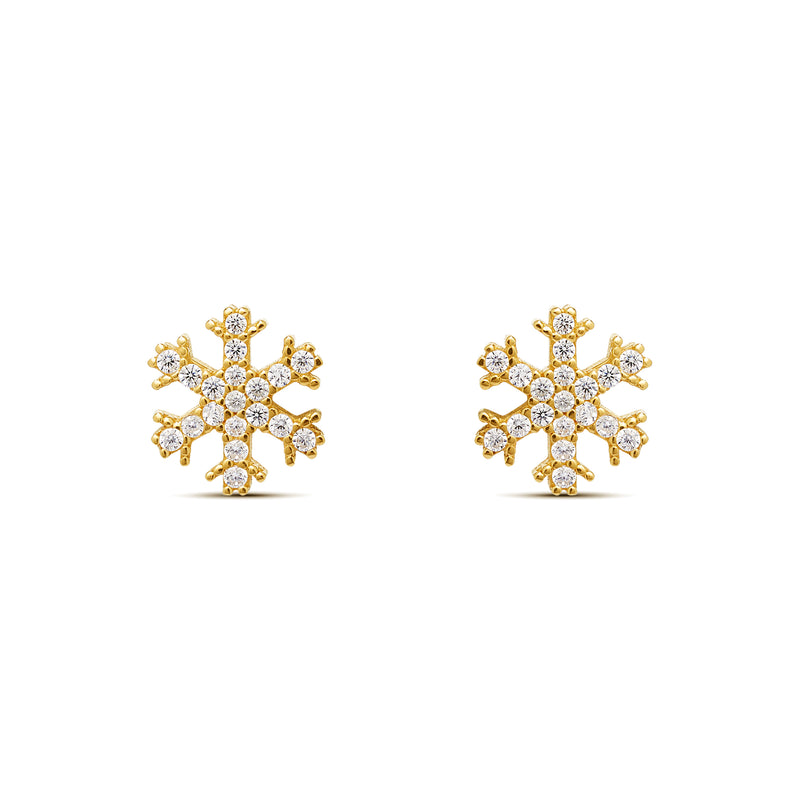 Snowflake Earrings - Vermeil