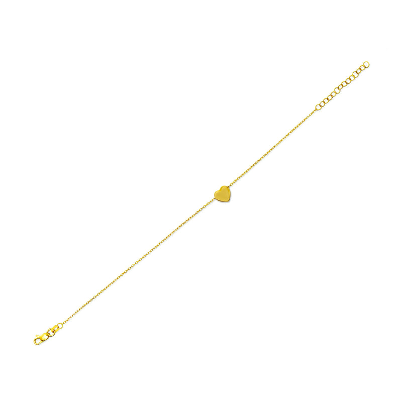 Heart Gold Bracelet - 18 karat gold vermeil on sterling silver