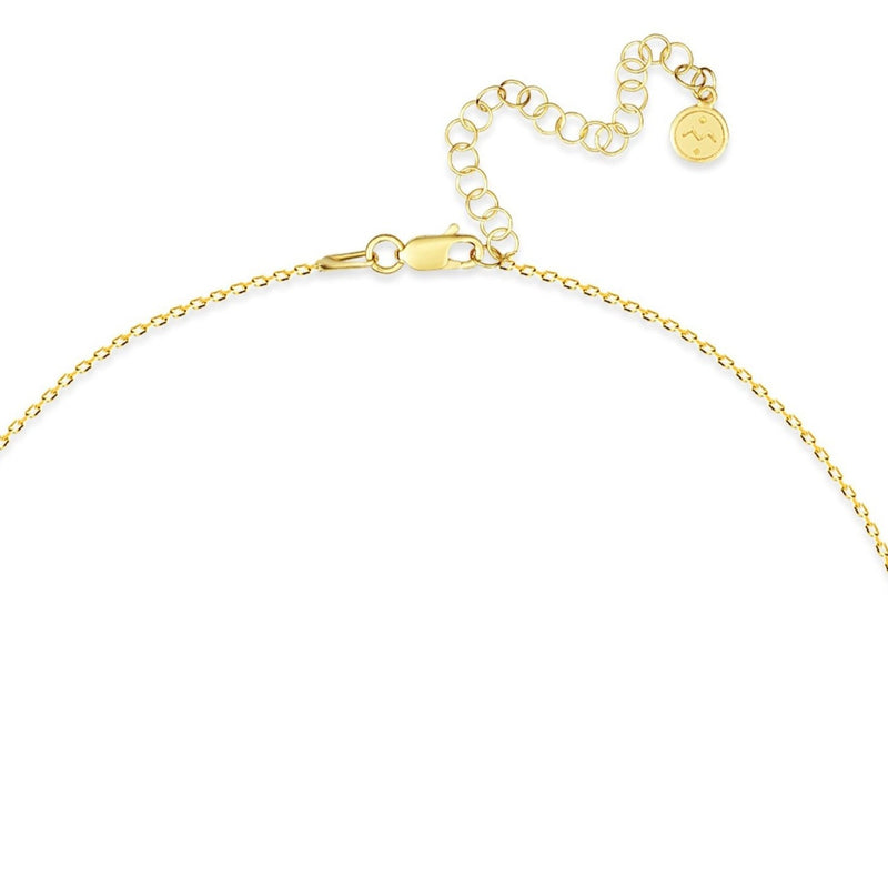 Diamond Letter Necklace "K" - 18 karat gold vermeil on sterling silver, diamond 0.01 carat