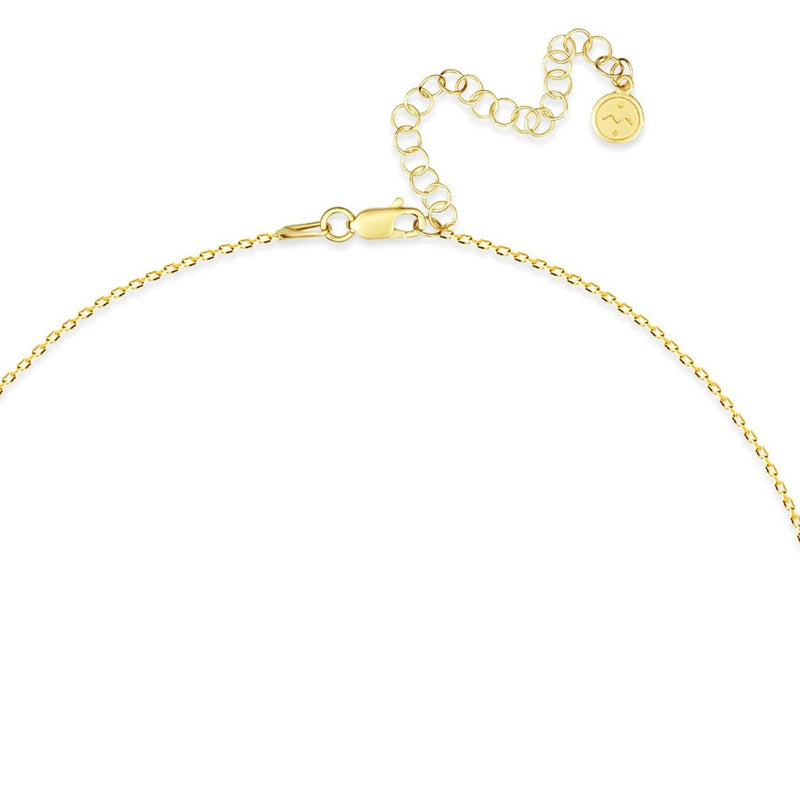 Diamond Letter Necklace "H" - 18 karat gold vermeil on sterling silver, diamond 0.01 carat