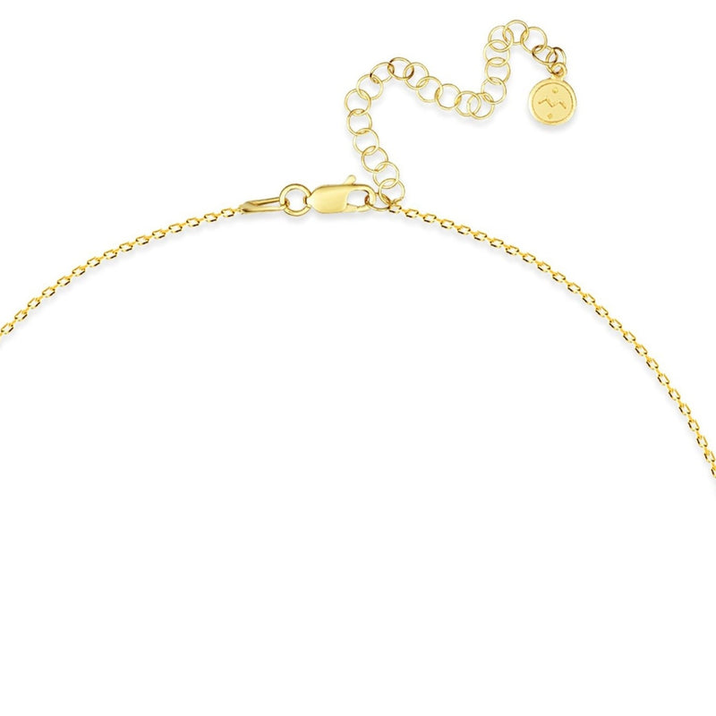 Diamond Letter Necklace "N" - 18 karat gold vermeil on sterling silver, diamond 0.01 carat