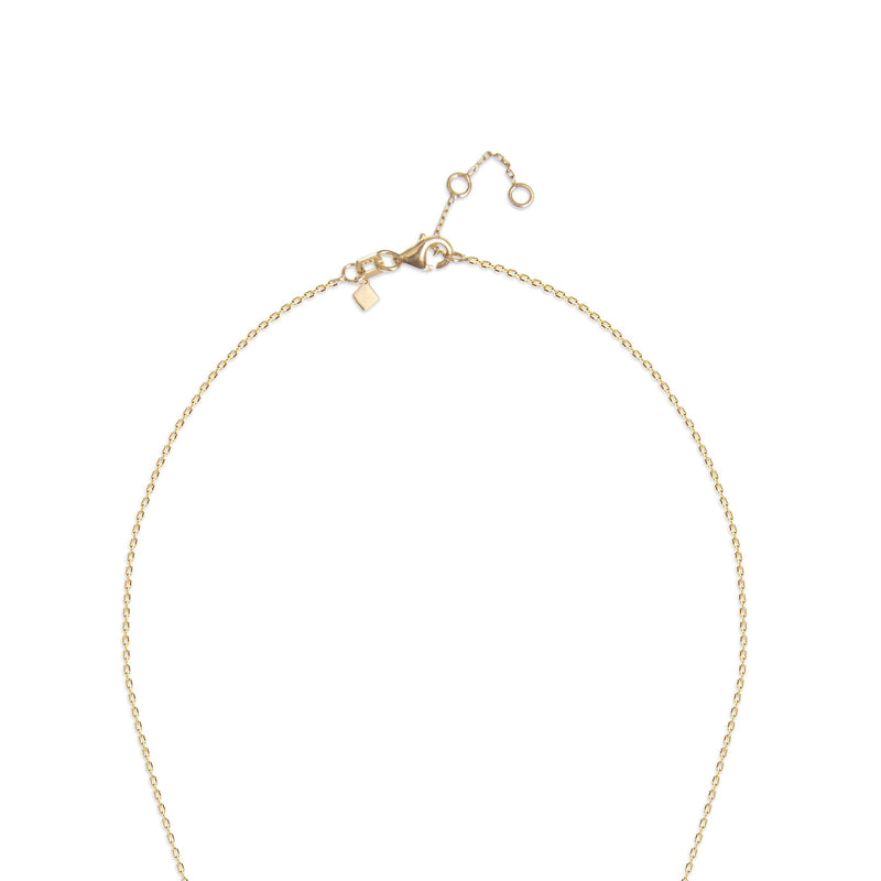 Enamel Triangle Necklace - 14 karat gold, handpainted Enamel