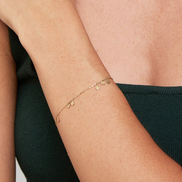 Tribal Charm Bracelet - 14 karat gold bracelet for women